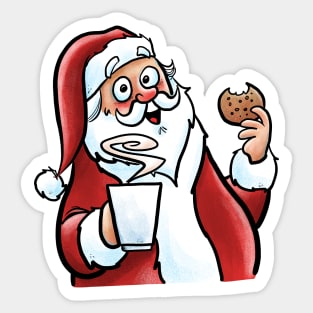 Coffee Break Santa Sticker